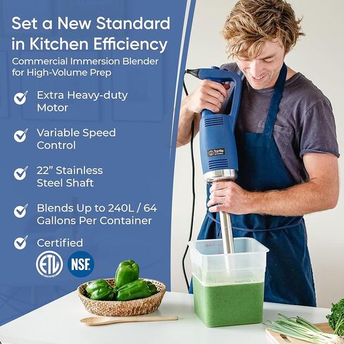 TK Commercial Immersion Blender, 750 Watt/1 HP Variable Speed Motor, 20,000 RPM X-Heavy Duty with Performance Assurance - 22" in Kuwait