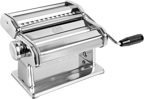 Marcato Atlas 180+ Premium Fresh Pasta Machine in Anodized Aluminium with 4 Sizes | Lasagne, Fettuccine, Tagliolini and Spaghetti, Made in Italy, AT-180-VCLS-PRM in Kuwait
