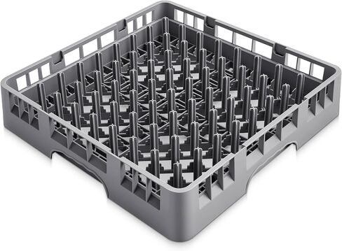 1 Pack Commercial Dishwasher Tray Rack Polypropylene Full Size Flatware Rack for Bowls Plates Knives Forks Cups (Peg Dish,Gray) in Saudi Arabia