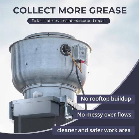 Grease Box for Commercial Exhaust Fans and Food Truck Exhaust Fans, Grease Catcher Includes Downspout, Rooftop Grease Holder for Kitchen in Kuwait