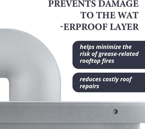 Grease Box for Commercial Exhaust Fans and Food Truck Exhaust Fans, Grease Catcher Includes Downspout, Rooftop Grease Holder for Kitchen in Kuwait