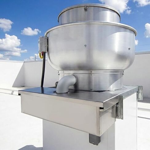 Grease Box for Commercial Exhaust Fans and Food Truck Exhaust Fans, Grease Catcher Includes Downspout, Rooftop Grease Holder for Kitchen in Kuwait