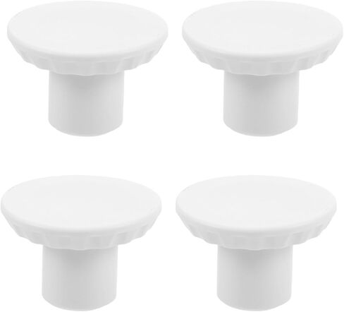 4pcs Freezer Drain Plugs Replacement - Round Rubber Leakproof Stoppers with Screw Thread, Compatible with Haier Coolers, Refrigerators, Ice Chests (White) in Saudi Arabia