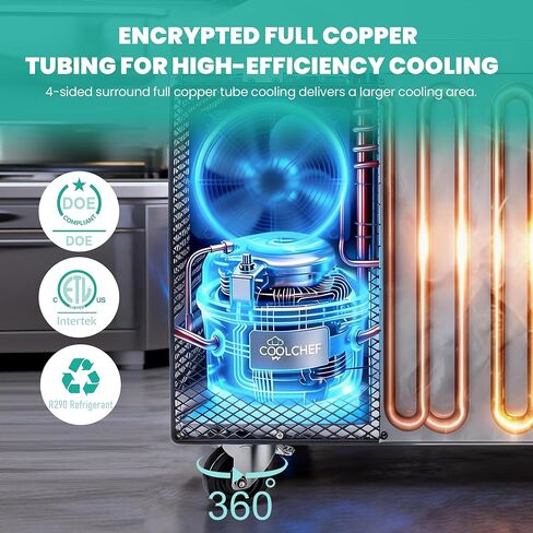ثلاجة قاعدة الشيف مقاس 72 بوصة، ثلاجة طاولة إعداد بأدراج تجارية، مبرد سطح عمل من الفولاذ المقاوم للصدأ سعة 16 قدمًا مكعبًا مع 4 أدراج، تبريد R290 للخدمة الشاقة، معتمد من ETL in Kuwait