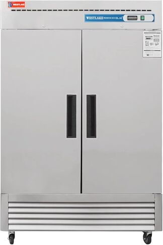 WESTLAKE 48" W Commercial Refrigerator 2 door 2 Section Stainless Steel Reach in Solid door Upright Fan Cooling 36 Cu.ft Cooler for Restuarant, Bar, Shop, etc in Saudi Arabia