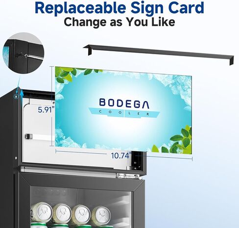 BODEGACOOLER Beverage Refrigerator and Cooler, 7.71 Cu. Ft Commercial Refrigerators for Drink, Beer, Tall Commercial Cooler for Beer, Soda, Single Door Display fridge in Kuwait