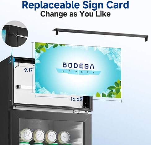 BODEGACOOLER Beverage Refrigerator and Cooler, 7.71 Cu. Ft Commercial Refrigerators for Drink, Beer, Tall Commercial Cooler for Beer, Soda, Single Door Display fridge in Kuwait