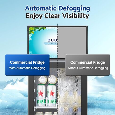 BODEGACOOLER Beverage Refrigerator and Cooler, 7.71 Cu. Ft Commercial Refrigerators for Drink, Beer, Tall Commercial Cooler for Beer, Soda, Single Door Display fridge in Kuwait