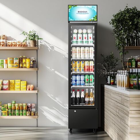 BODEGACOOLER Beverage Refrigerator and Cooler, 7.71 Cu. Ft Commercial Refrigerators for Drink, Beer, Tall Commercial Cooler for Beer, Soda, Single Door Display fridge in Kuwait