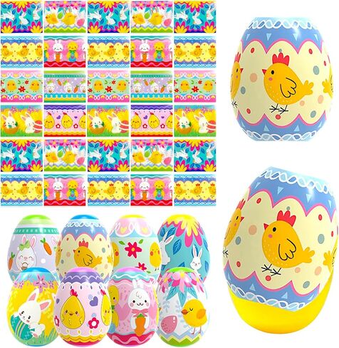 QLINLEAF 50Pcs Easter Egg Wrapper Eggs Film Shrink Wraps for Easter Eggs Sleeves Decorations, Cute Easter Egg Arounds in Saudi Arabia