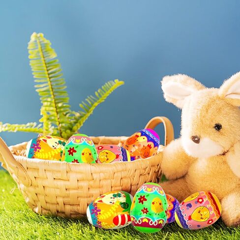 QLINLEAF 50Pcs Easter Egg Wrapper Eggs Film Shrink Wraps for Easter Eggs Sleeves Decorations, Cute Easter Egg Arounds in Saudi Arabia