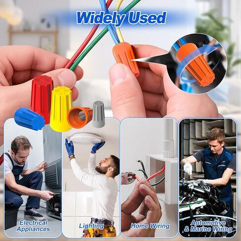 310 Pcs Wire Nuts Assortment Kit – Spring-Loaded Wire Caps, Electrical Wire Nuts Connectors with Twist-On Design for Secure & Quick Wiring Connections in Saudi Arabia