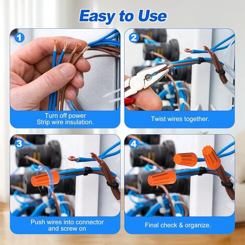 310 Pcs Wire Nuts Assortment Kit – Spring-Loaded Wire Caps, Electrical Wire Nuts Connectors with Twist-On Design for Secure & Quick Wiring Connections in Saudi Arabia