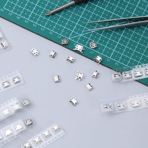 60 قطعة استبدال منفذ USB الصغير طقم منفذ USB الصغير أنثى مآخذ موصل إصلاح استبدال محول مجموعة متنوعة جاك موصل التوصيل جزء لإصلاح اللحام DIP SMT in Kuwait