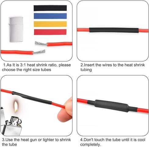 164pcs Heat Shrink Tubing 8 Sizes Electric Insulation Tube Kit Industrial Shrink Wrap Tube for Cable Wire Repair in Saudi Arabia