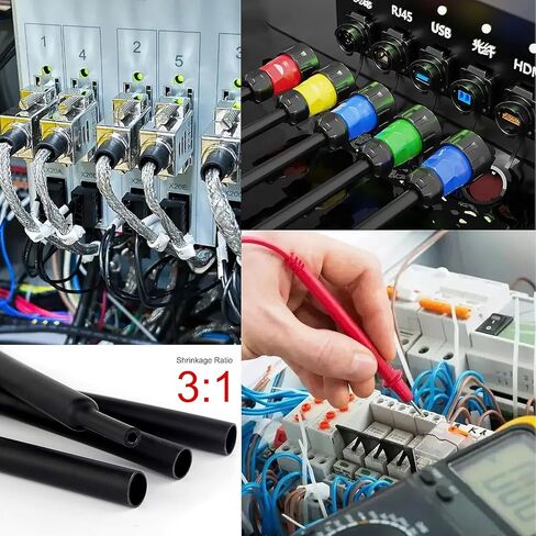 164pcs Heat Shrink Tubing 8 Sizes Electric Insulation Tube Kit Industrial Shrink Wrap Tube for Cable Wire Repair in Saudi Arabia