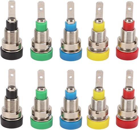 Banana Socket Panel Mount Binding Post 2mm Brass with 5 Colors - Safe Connection, Durable Material, Ideal for Electronics and RVs in Saudi Arabia