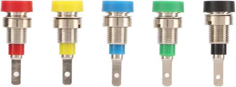 Banana Socket Panel Mount Binding Post 2mm Brass with 5 Colors - Safe Connection, Durable Material, Ideal for Electronics and RVs in Saudi Arabia