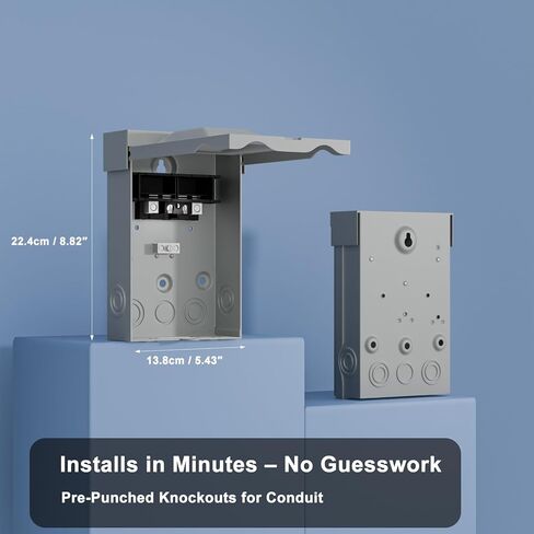 صندوق فصل تيار متردد مقاوم للماء 60 أمبير 240 فولت غير منصهر، صندوق معدني قابل للسحب للخارج لتكييف الهواء المنزلي والتجاري الخفيف، مدرج في قائمة UL in Kuwait