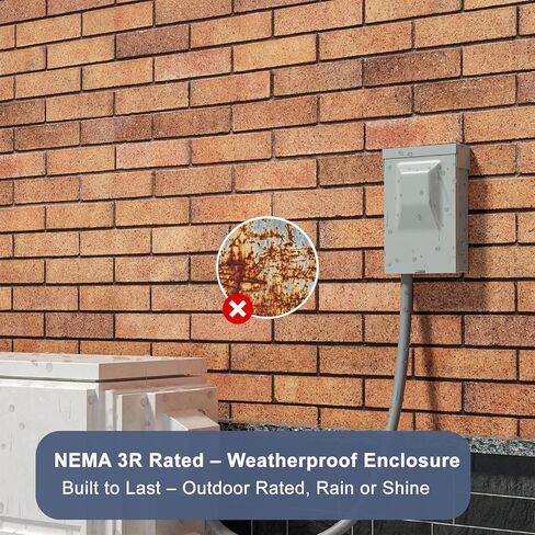 صندوق فصل تيار متردد مقاوم للماء 60 أمبير 240 فولت غير منصهر، صندوق معدني قابل للسحب للخارج لتكييف الهواء المنزلي والتجاري الخفيف، مدرج في قائمة UL in Kuwait