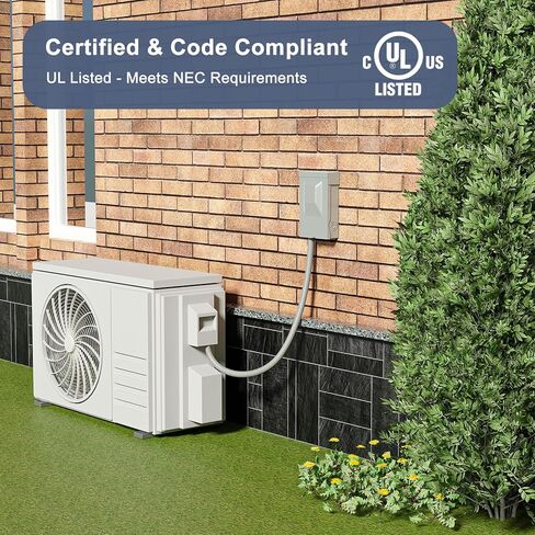 صندوق فصل تيار متردد مقاوم للماء 60 أمبير 240 فولت غير منصهر، صندوق معدني قابل للسحب للخارج لتكييف الهواء المنزلي والتجاري الخفيف، مدرج في قائمة UL in Kuwait