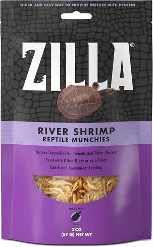 Zilla Reptile Food Munchies River Shrimp for Turtles, Salamanders, Axolotls, and Large Tropical Fish, 2-Ounce in Saudi Arabia