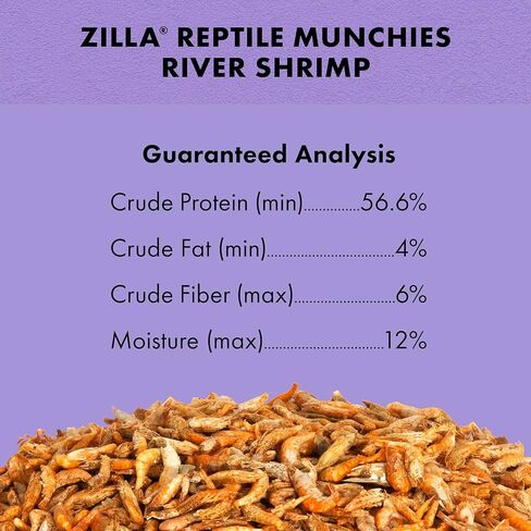 Zilla Reptile Food Munchies River Shrimp for Turtles, Salamanders, Axolotls, and Large Tropical Fish, 2-Ounce in Saudi Arabia