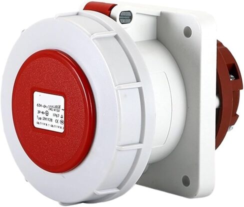5P 63A IP67 Concealed Straight Socket Flange Panel Mount PDU Data Center Stage Industrial in Saudi Arabia