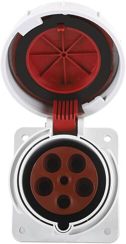 5P 63A IP67 Concealed Straight Socket Flange Panel Mount PDU Data Center Stage Industrial in Saudi Arabia
