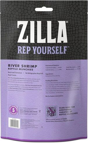 Zilla Reptile Food Munchies River Shrimp for Turtles, Salamanders, Axolotls, and Large Tropical Fish, 2-Ounce in Saudi Arabia