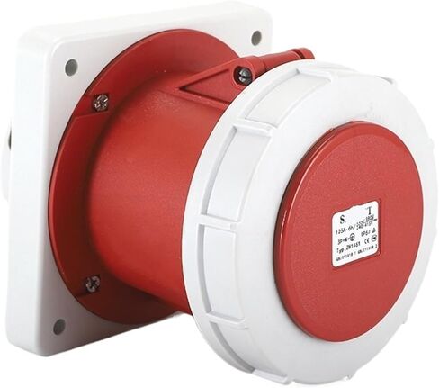 5P 125A IP67 Concealed Straight Socket Flange Panel Mount PDU Data Center Stage Industrial in Saudi Arabia