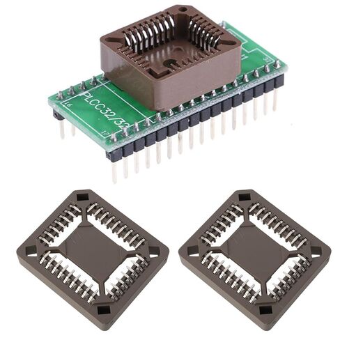 SING F LTD 10pcs 32 Way 2.54mm Pitch SMD PLCC IC Socket for Electronics and Circuit Boards in Saudi Arabia