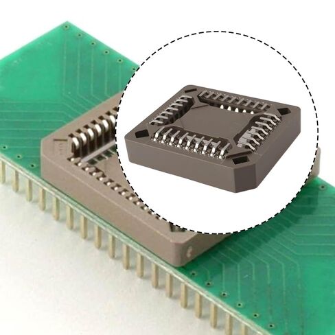 SING F LTD 10pcs 32 Way 2.54mm Pitch SMD PLCC IC Socket for Electronics and Circuit Boards in Saudi Arabia