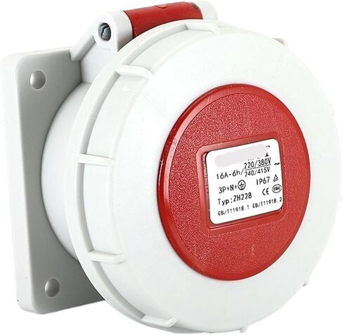 5P 16A IP67 Concealed Straight Socket Flange Panel Mount PDU Data Center Stage Industrial in Saudi Arabia