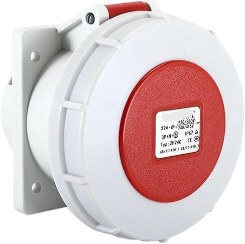 5P 32A IP67 Concealed Straight Socket Flange Panel Mount PDU Data Center Stage Industrial in Saudi Arabia