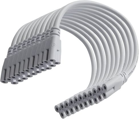 سلك توصيل مصباح T5 T8 LED مزدوج الطرف 3Pin، (10 عبوات) كابل توصيل ضوء LED لكابل الموصل المزدوج لأنبوب LED المتكامل (30 سم/0.98 قدم) in Kuwait