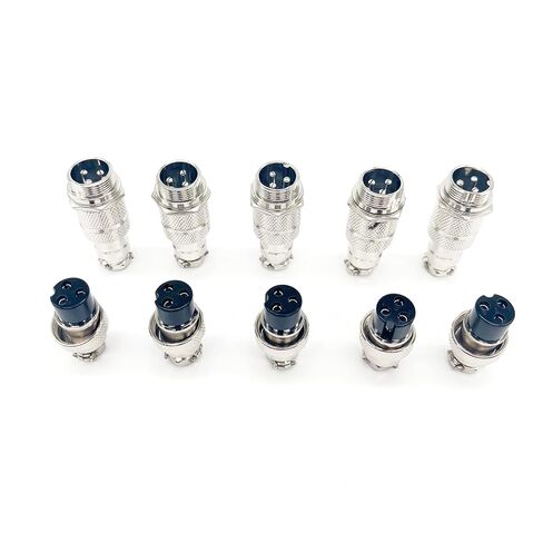 5Set GX16 4pin ذكر + أنثى مجموعة موصل مقبس قابس الطيران، قفل خيط محول دائري معدني مثبت على اللوحة، 5A/125V، 16 مم، ملحوم، للتوصيلات الكهربائية والإلكترونية in Kuwait