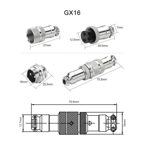 5Set GX16 4pin ذكر + أنثى مجموعة موصل مقبس قابس الطيران، قفل خيط محول دائري معدني مثبت على اللوحة، 5A/125V، 16 مم، ملحوم، للتوصيلات الكهربائية والإلكترونية in Kuwait