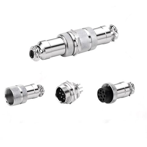 5Set GX16 4pin ذكر + أنثى مجموعة موصل مقبس قابس الطيران، قفل خيط محول دائري معدني مثبت على اللوحة، 5A/125V، 16 مم، ملحوم، للتوصيلات الكهربائية والإلكترونية in Kuwait