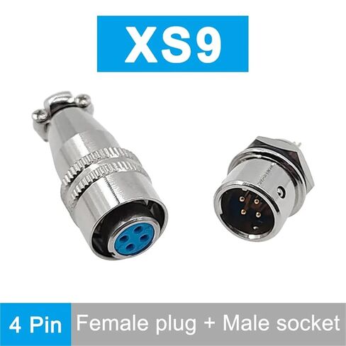 XS8 XS9 XS10 Connector Push-Pull Circular Quick 2pin3pin4pin5pin Male and Female 1Pcs(XS9-4) in Saudi Arabia