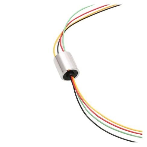 كبسولة صغيرة زلة حلقة 360 درجة قطب الكهربائية زلة حلقة 12.5 مللي متر 4 سلك موصل Slipring إشارة نقل الروتاري المشترك موصل in Kuwait