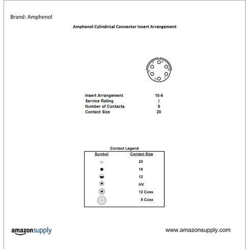 Amphenol Industrial PT06A-10-6P دبوس موصل دائري، واجب عام، غير بيئي، اقتران حربة، إنهاء اللحام، قابس مستقيم، ترتيب إدخال 10-6، 10 حجم الصدفة، 6 جهات اتصال in Kuwait