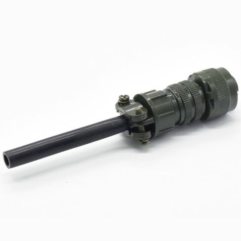 MIL-DTL-5015 سلسلة الموصل الصناعي، MS3106A14S-9S موصلات دائرية أنثى مقاومة للماء 2 دبوس اتصالات لحام إنهاء موصل ملولب مستقيم in Kuwait