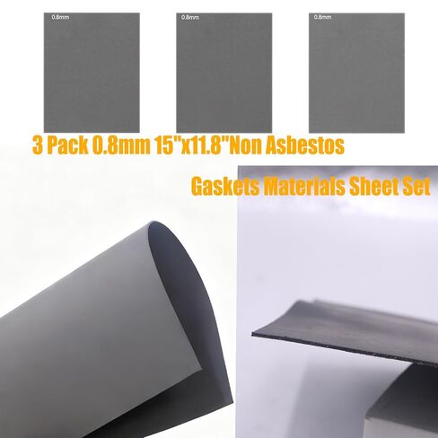 0.8mm 15"x11.8"Non Asbestos Gaskets Materials Sheet Set – High Temp Gasket Material for DIY Exhaust Gasket Maker, Engine Gaskets, Oil Diesel Gasoline Seal Repair 3 Pack in Kuwait