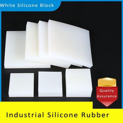 50x50mm 100x100mm Industrial Grade White Silicone Rubber Block High Temperature Resistance Good Toughness Reduce Vibration Gaskets Thickness 3-50mm (Size : 100 * 100 * 25mm) in Saudi Arabia