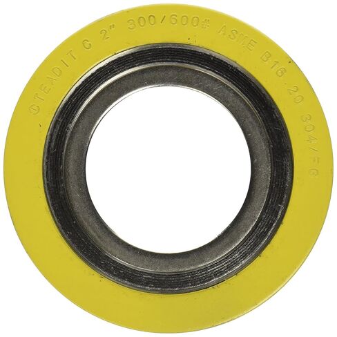Sterling Seal and Supply, Inc. API 601 9000IR2304GR300 حشية ملفوفة حلزونية مع حلقة داخلية 304SS، حجم أنبوب 2 بوصة × شفة فئة 300# × 304SS/جرافيت مرن in Kuwait