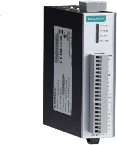 MOXA ioLogik E1213 Remote Ethernet I/O, with 8DI, 4 Source DO, 4 Source DIO, 2-Port Ethernet Switch in Saudi Arabia
