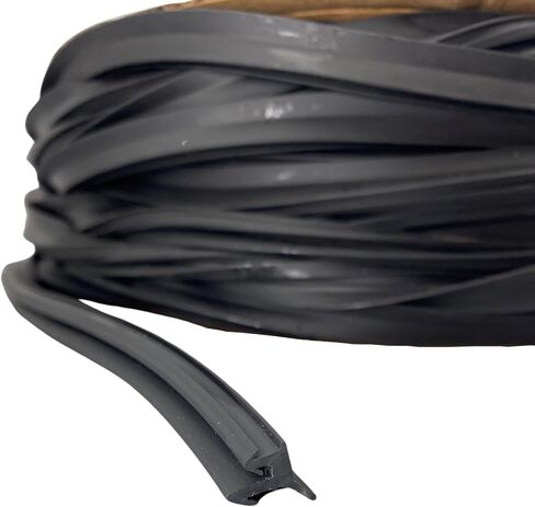 CR Laurence U.S. Aluminum NP238VC 487 Series Black Vinyl Glazing Gasket for 3/8'' and 1/2'' Glass - 100' in Saudi Arabia