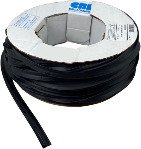 CR Laurence U.S. Aluminum NP238VC 487 Series Black Vinyl Glazing Gasket for 3/8'' and 1/2'' Glass - 100' in Saudi Arabia