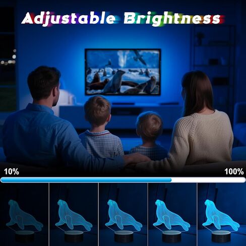 ضوء ليلي مانع للتسرب، مصباح LED وهمي بصري ثلاثي الأبعاد مع جهاز تحكم عن بعد ومؤقت، هدايا عيد الميلاد للأطفال والكبار in Kuwait